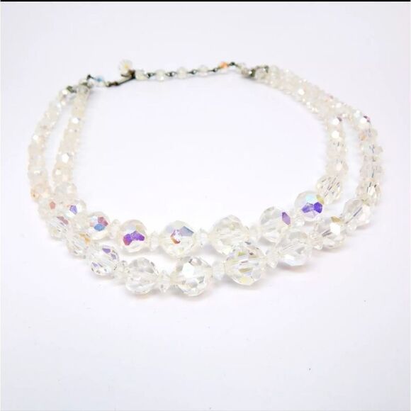 VTG Aurora Borealis Necklaces Bracelet & Earrings 193g - Picture 10 of 11